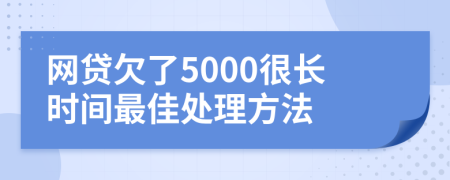 网贷欠了5000很长时间最佳处理方法