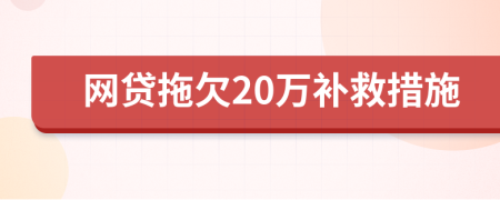 网贷拖欠20万补救措施