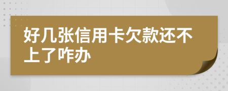 好几张信用卡欠款还不上了咋办