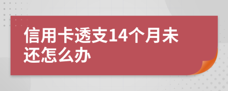 信用卡透支14个月未还怎么办