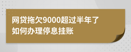 网贷拖欠9000超过半年了如何办理停息挂账