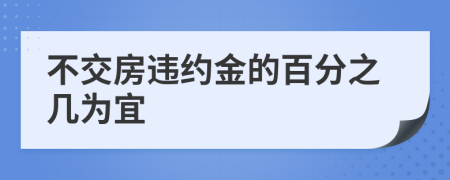 不交房违约金的百分之几为宜