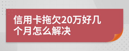 信用卡拖欠20万好几个月怎么解决