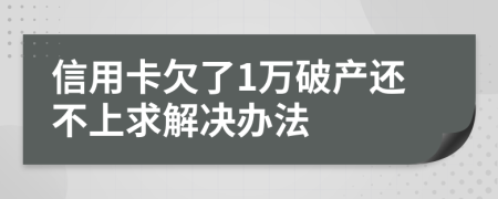 信用卡欠了1万破产还不上求解决办法
