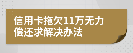 信用卡拖欠11万无力偿还求解决办法