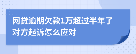 网贷逾期欠款1万超过半年了对方起诉怎么应对