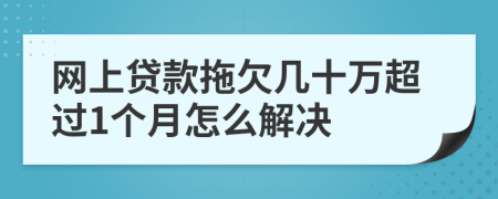 网上贷款拖欠几十万超过1个月怎么解决