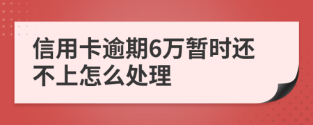 信用卡逾期6万暂时还不上怎么处理