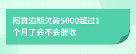 网贷逾期欠款5000超过1个月了会不会催收