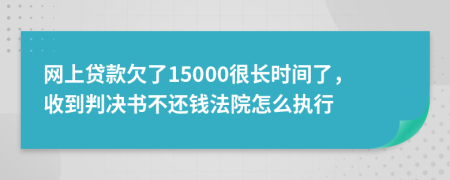 网上贷款欠了15000很长时间了，收到判决书不还钱法院怎么执行