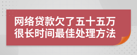 网络贷款欠了五十五万很长时间最佳处理方法