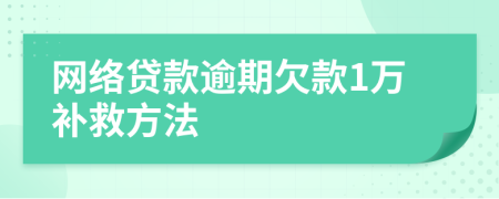 网络贷款逾期欠款1万补救方法
