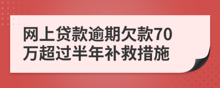 网上贷款逾期欠款70万超过半年补救措施