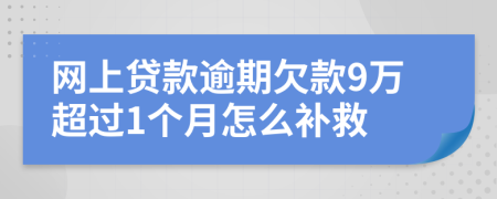 网上贷款逾期欠款9万超过1个月怎么补救