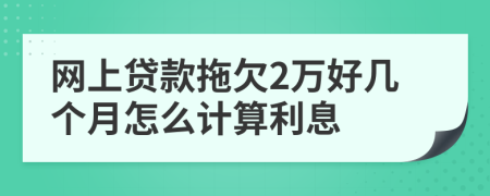 网上贷款拖欠2万好几个月怎么计算利息