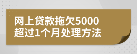 网上贷款拖欠5000超过1个月处理方法