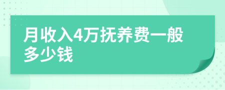 月收入4万抚养费一般多少钱