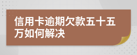 信用卡逾期欠款五十五万如何解决