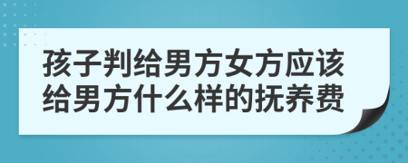 孩子判给男方女方应该给男方什么样的抚养费