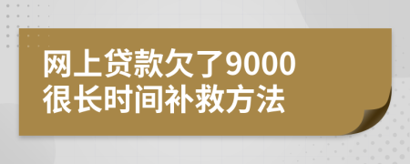 网上贷款欠了9000很长时间补救方法