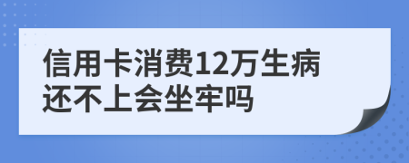 信用卡消费12万生病还不上会坐牢吗