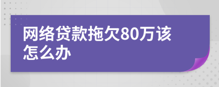 网络贷款拖欠80万该怎么办