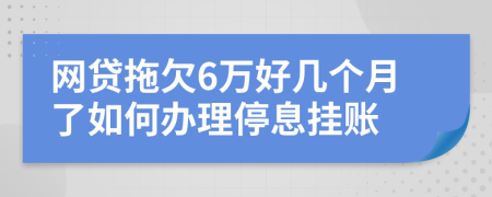 网贷拖欠6万好几个月了如何办理停息挂账