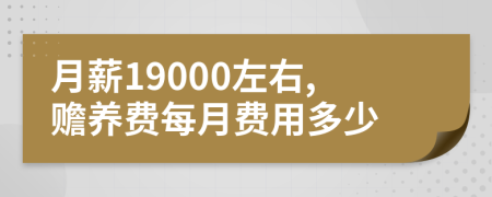 月薪19000左右,赡养费每月费用多少