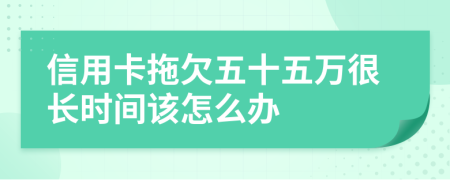 信用卡拖欠五十五万很长时间该怎么办