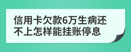 信用卡欠款6万生病还不上怎样能挂账停息