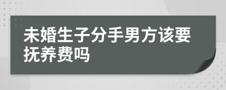 未婚生子分手男方该要抚养费吗