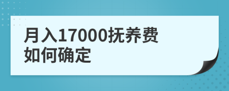 月入17000抚养费如何确定