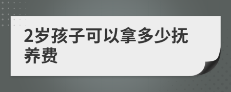 2岁孩子可以拿多少抚养费