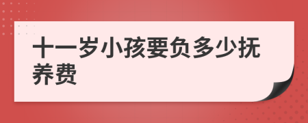 十一岁小孩要负多少抚养费