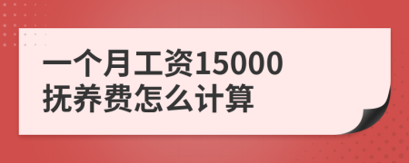 一个月工资15000抚养费怎么计算