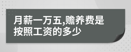 月薪一万五,赡养费是按照工资的多少