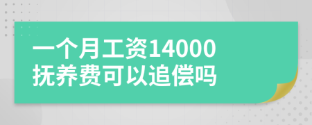 一个月工资14000抚养费可以追偿吗