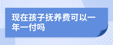 现在孩子抚养费可以一年一付吗