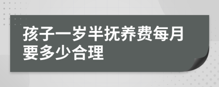 孩子一岁半抚养费每月要多少合理