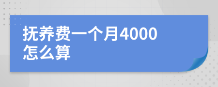 抚养费一个月4000怎么算