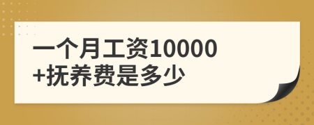 一个月工资10000+抚养费是多少