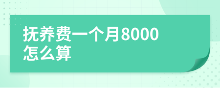抚养费一个月8000怎么算