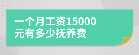 一个月工资15000元有多少抚养费