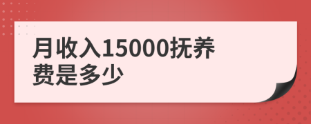 月收入15000抚养费是多少