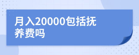 月入20000包括抚养费吗