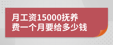 月工资15000抚养费一个月要给多少钱