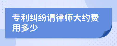 专利纠纷请律师大约费用多少