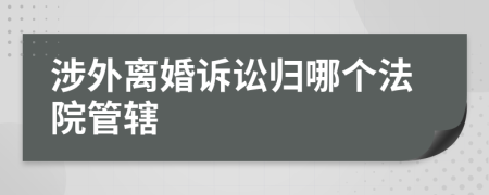 涉外离婚诉讼归哪个法院管辖