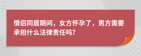 情侣同居期间，女方怀孕了，男方需要承担什么法律责任吗？