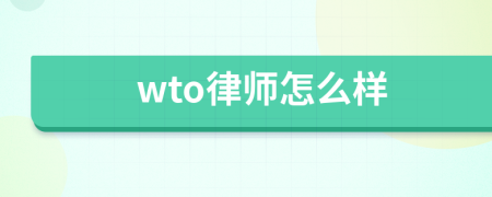 wto律师怎么样